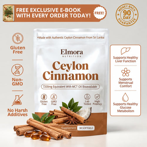 Ceylon Cinnamon 7200mg Equivalent with MCT Oil
