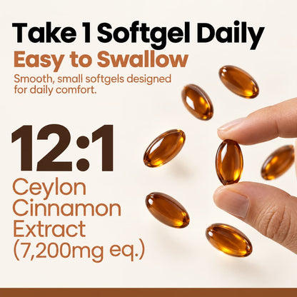 Ceylon Cinnamon 7200mg Equivalent with MCT Oil